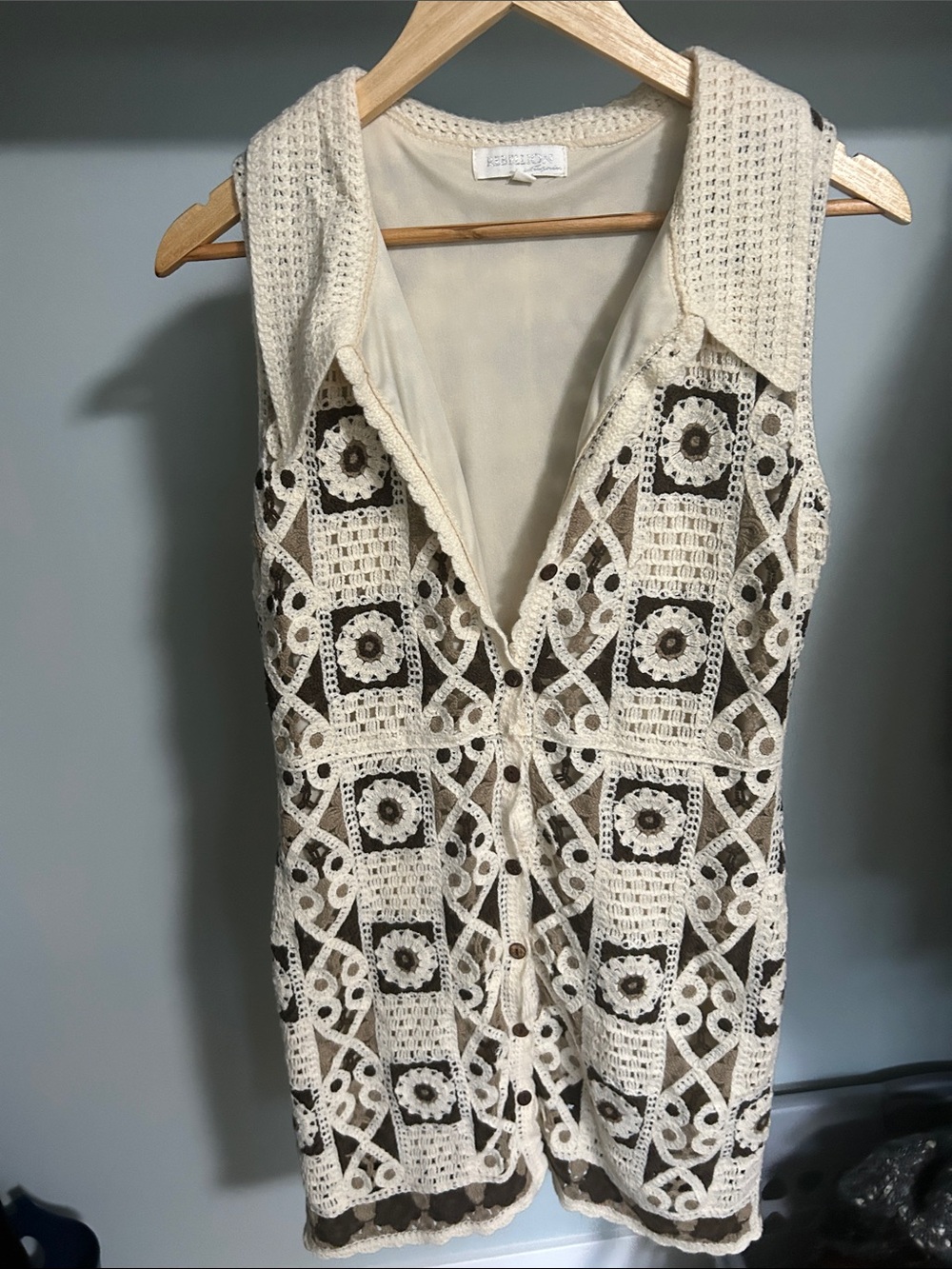 Women’s Rebellion Cream Crochet Swim Cover-Up dress